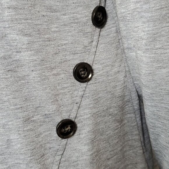 NWT Womens Long Sleeve‎ Tunic Top Med 1/2 Zip Crew Neck Casual Buttons Trendy - Picture 4 of 7
